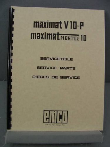 EMCO Maximat V10-P Service Parts Manual