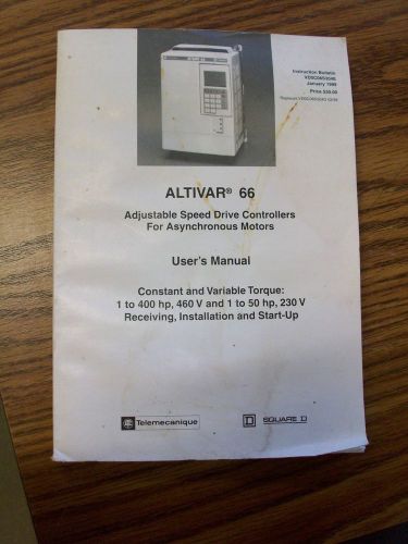 Square D Altivar 66 User&#039;s Manual 1999 Edition