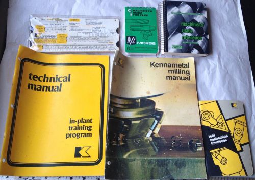 LOT OF 6 MACHINIST LATHE OPERATIONS MANUAL INSTRUCTIONAL GUIDE BOOKS CHARTS