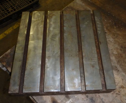 18&#034; x 18&#034; x 4&#034; HMC Pallet Steel Welding T-Slotted Layout Table 5 slots Cast Iron