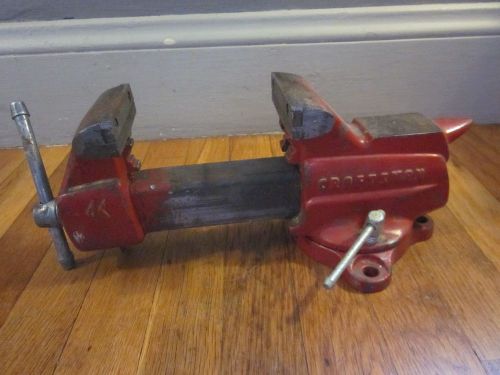 Vtg craftsman blacksmith machinist swivel anvil bench vise clamp tool for repair for sale