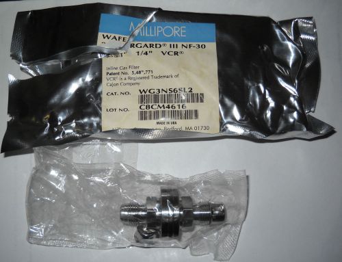 MILLIPORE WAFERGARD III WG3NS6SL2 NF-30 IN-LINE GAS FILTER 2.31&#034; 1/4&#034; VCR