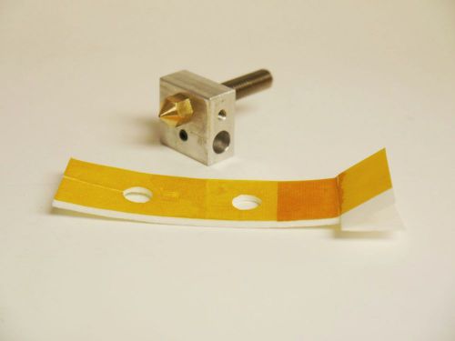 MakerBot Replicator 2 Heater Block w/ Insulation Tape w/ Nozzle