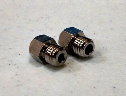 2-pcs 3mm x .4mm high lubricity 3d printer nozzle upgrade *usa made* for sale