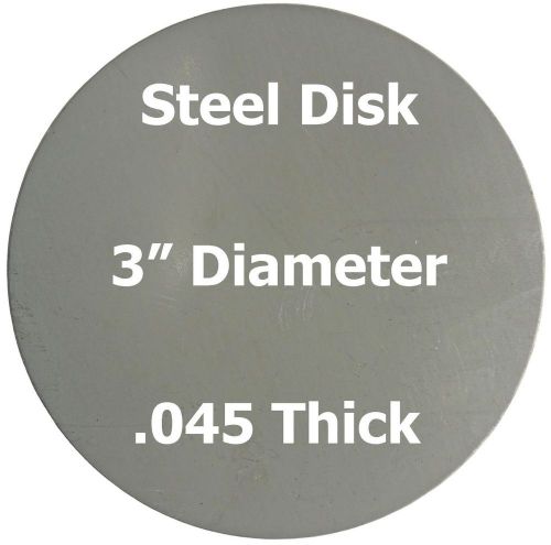 .047 (18 ga.) Steel Plate, Disc Shaped, 3&#034; Diameter Circle