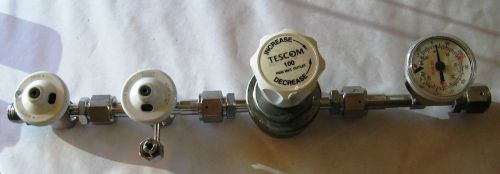 1/2&#034; high purity gas stick pn sn2,tescom 100 regulator, gauge, 2 valves for sale