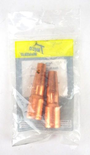 TWECO 1230-1035 WS23T-37 5/8&#034; Bore #3 #4 Tapered MIG Welding Nozzle 2 Pack D7