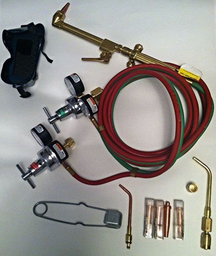 New prest-o-lite torch kit acetylene purox welding hose nozzle w-200 goggles lot for sale