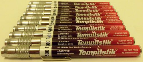 10 New 500 F / 260 C Tempilstik Tempil Temperature Indicating Markers Welding