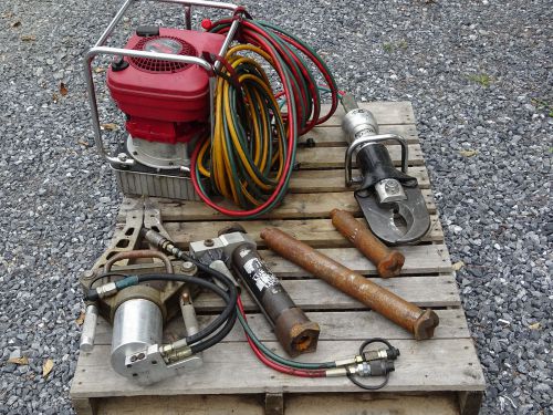 Lukas jaws of life hydraulic gas power unit w/ shear cutters spreader &amp; ram for sale