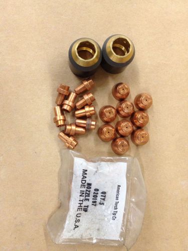 Plasma cutting nozzles 020197, contact tips, cup fits hypertherm max-40 for sale