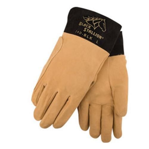 Revco Black Stallion REV24D-BLK Split Deerskin TIG Welding Gloves, Large