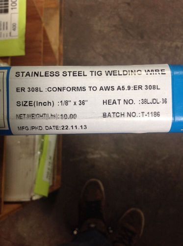 Stainless Steel ER308L 1/8&#034; x 36&#034; Tig Wire