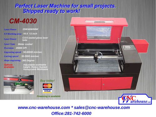 Cnc warehouse-professional laser/engraver model cml-4030 for sale