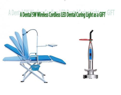 New folding version portable dental chair and 5w led dental curing light for sale