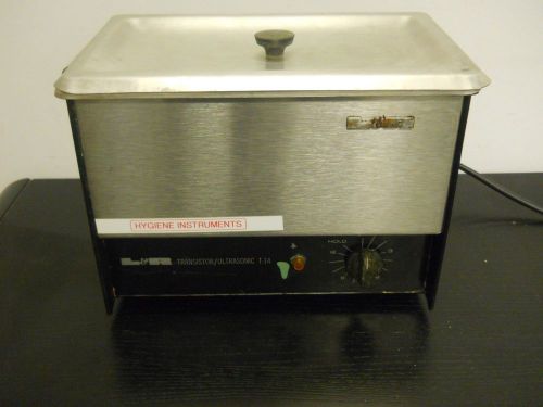 L &amp; R Transistor / Ultrasonic Cleaner T-14 with Basket Used Dental Equipment