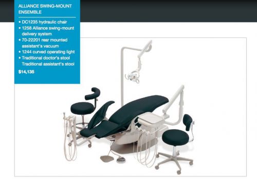 DCI Equipment - Alliance Swing Mount Dental Chair Ensemble