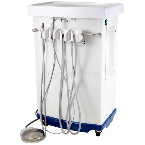 Dental Portable Delivery Unit Mobile Cart Self-contained Oilless Compressor