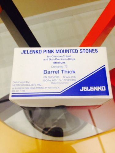 Jelenko Pink Mounted Stones For Chrome-cobalt,non Precious Alloys Barrel Thick
