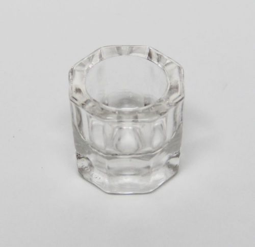 GLASS DAPPEN DISH - CLEAR ACRYLIC LIQUID HOLDER CONTAINER DENTAL COSMETOLOGY ART