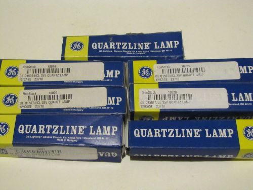 Lot of 7 ge q150t4/cl 25v quartz lamp new in package for sale