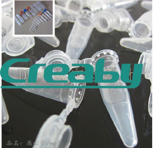 500 x microcentrifuge centrifuge tubes 1.5ml w attached caps for chemical lab for sale