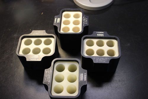Set of 4 Sorvall Heraeus centrifuge buckets w/ inserts