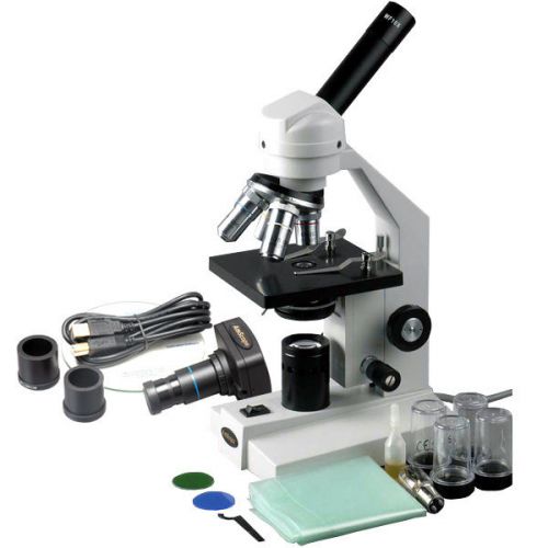 40X-1600X Compound High Power Microscope + USB PC Camera