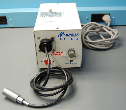 MORITEX MHF-D100LR FIBER OPTIC LIGHT SOURCE ILLUMINATOR W/CABLE (S8-1-51J)