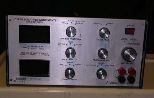 Hoefer scientific instruments ps 2500 dc power supply for sale