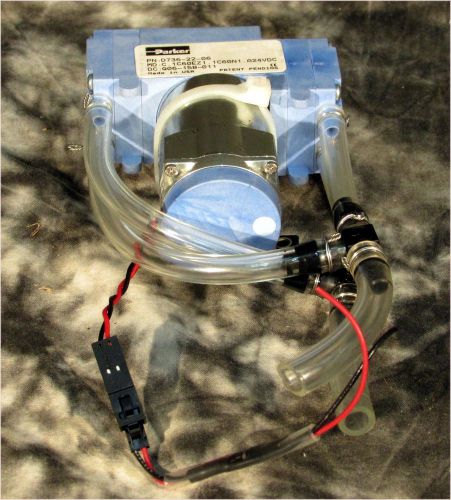 Parker p/n d736-22-06 miniature dual head diaphragm pump 24vdc for sale