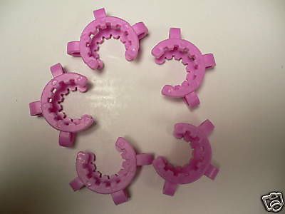 5 x NEW Keck Clamp/Clip, Size 19/22, Pink