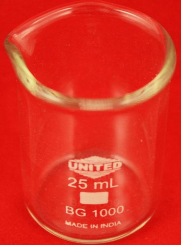 Borosilicate borosil brand glass beaker: 25ml for sale