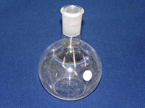 AMK Glass 500 Flat Bottom Flask, 24/40 Top Joint - Below Average Quality
