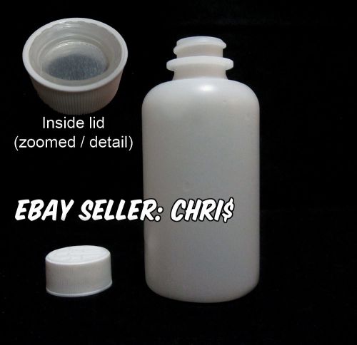 44 new plastic hdpe bottles w safety screw cap top environmental sampling packer for sale