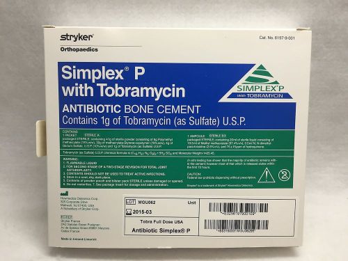 Styker Simplex P with Tobramycin REF# 6197-9-001