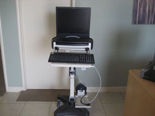 LEVITATOR MOBILE COMPUTER LAPTOP CART with 19&#034; monitor (nice)