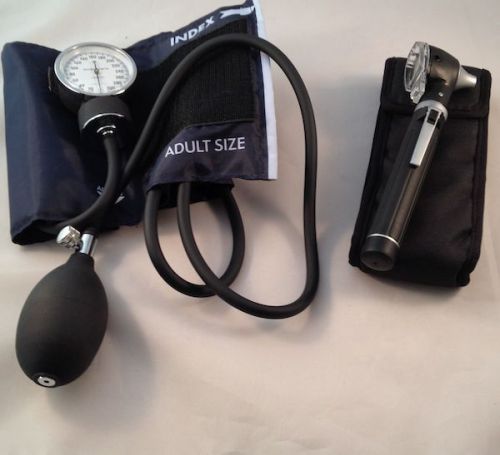 Blood pressure unit Adult, &amp; Pocket Otoscope w/velcro case