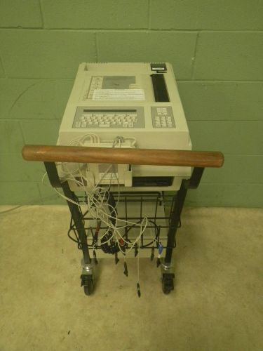 GE Marquette – MAC 15, EKG Cardiograph Unit &amp; Leads, ECG System on Cart