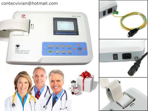 Digital portable ecg machine 1-channel 12-lead electrocardiograph,ecg100g contec for sale