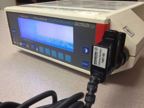 NOVAMETRIX 1265 CAPNOGARD ETCO2 RESPIRATORY PROFILE MONITOR W/ CAPNOSTAT 7067-00