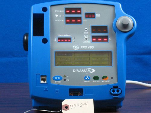 GE Vital Signs Patient Monitor Dinamap Pro 400 BP SpO2 Printer Recorder Temp