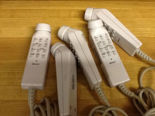 Lot of Five Marquette Monitor Remote Hand Controllers. Adult + Misc. Cables