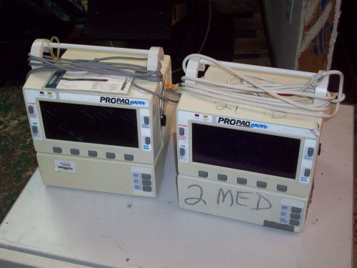 Lot of 2 Welch Allyn Propaq Encore 206 EL Patient Monitor with Option 223 206EL