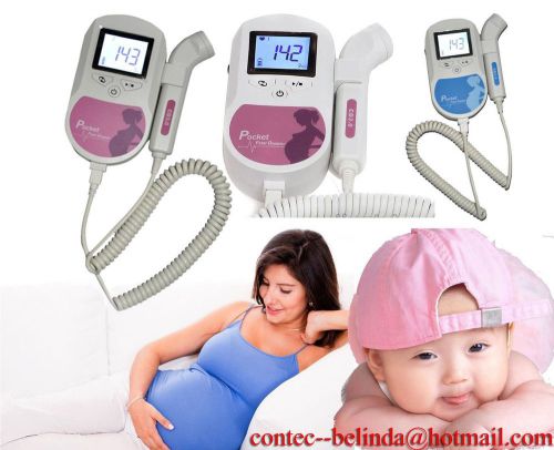 Contec new pocket fetal heart doppler /backlight lcd 3mhz fda+2 years warranty for sale