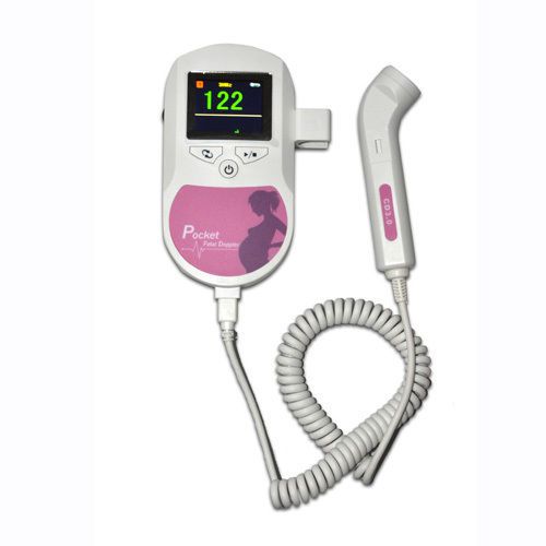 NEW!!! Fetal Doppler 3MHz w Color LCD Back Light &amp; Heart Beat Waveform ca