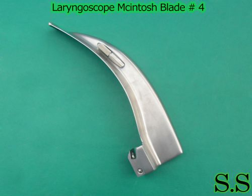 5 Pcs McIntosh Laryngoscope Blade No. 4 ENT Diagnostic Surgical Instruments