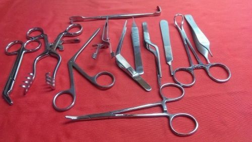 42 pcs basic ear set surgery instruments forceps ent medical brand new for sale