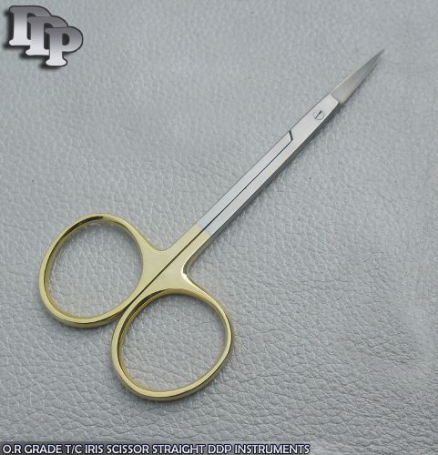 T/C Iris Scissors 4.5&#034; STRAIGHT Surgical Dental VETERINARY INSTRUMENTS New