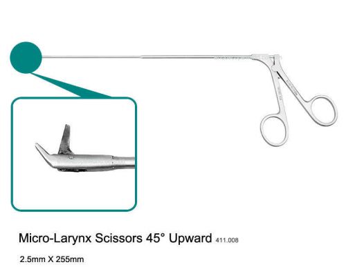 New Micro-Larynx Scissors 45° Upward 2.5X255mm